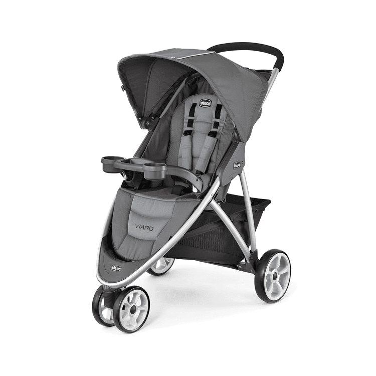 Chicco Viaro Quick-Fold Stroller - Lightweight 3-Wheel, Grey